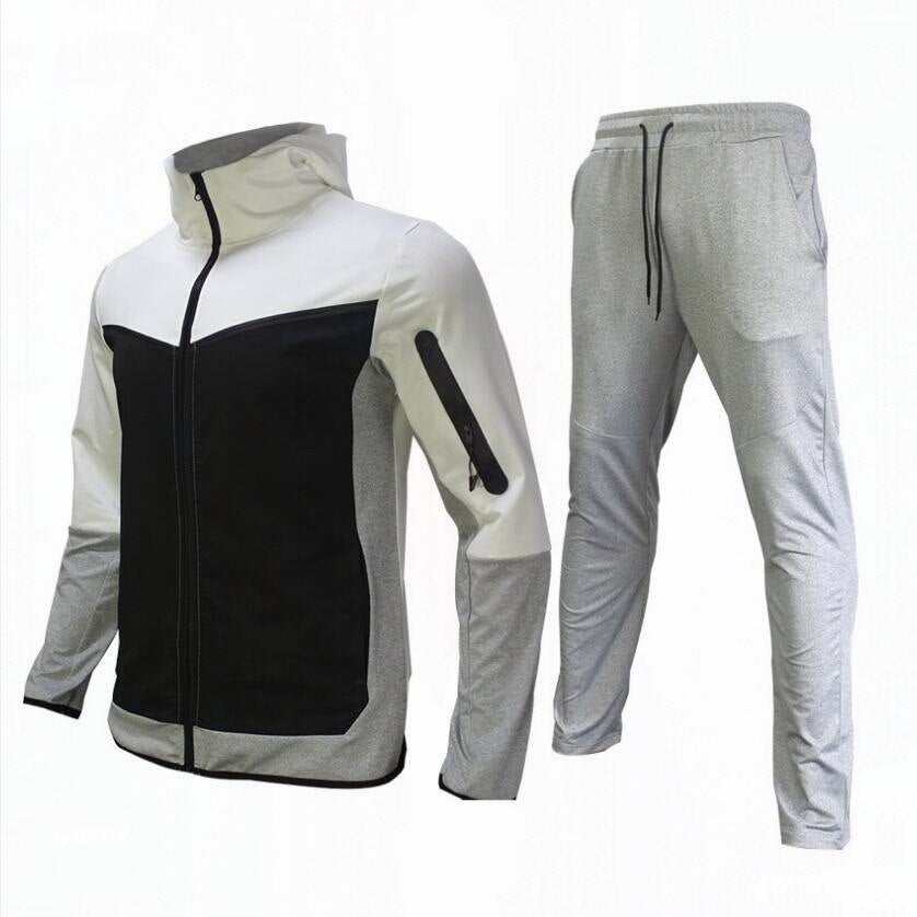 2023 Men Tracksuits 2 Piece Set Black Sports Suit Jogging Men New Brand Designer Style Tech Sweatpants Black Techwear Polyester