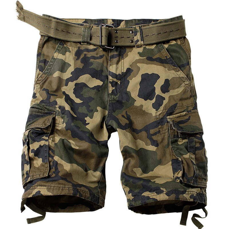 2023 summer Korean style camouflage Military cargo shorts men loose washing Multi-pocket cargo shorts for men 29-42