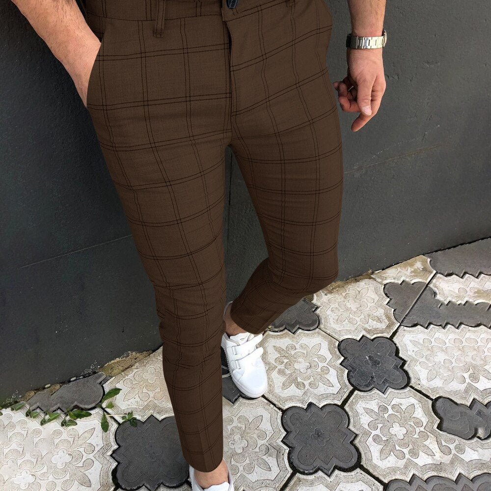 Men Clothing Hot Work Stretch Pants Spring Autumn New Fashion Grey Blue Multicolor Casual Trousers Pencil Pants For Men Business