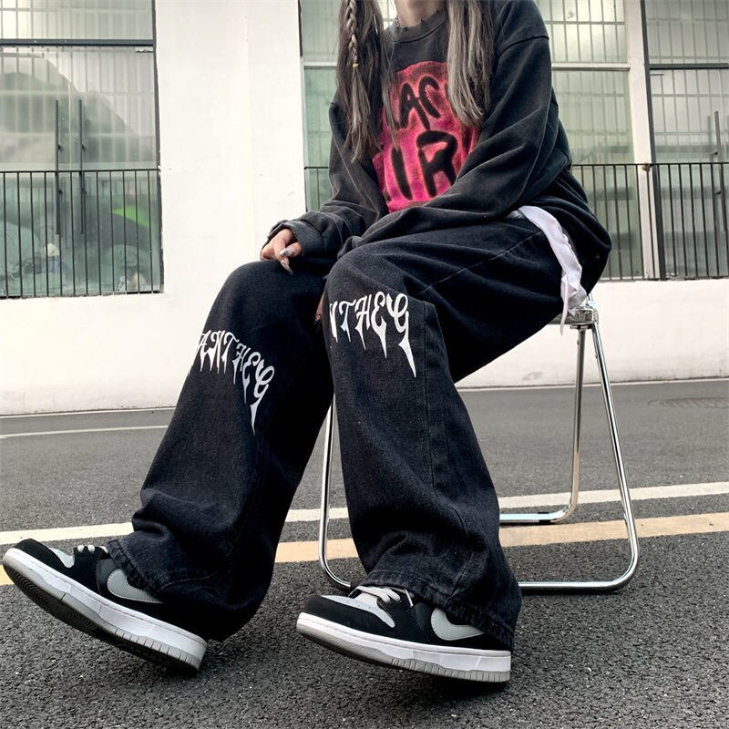 loose straight wide leg baggy pants men's trend ruffian handsome versatile original vibe pants japanese streetwear 2023