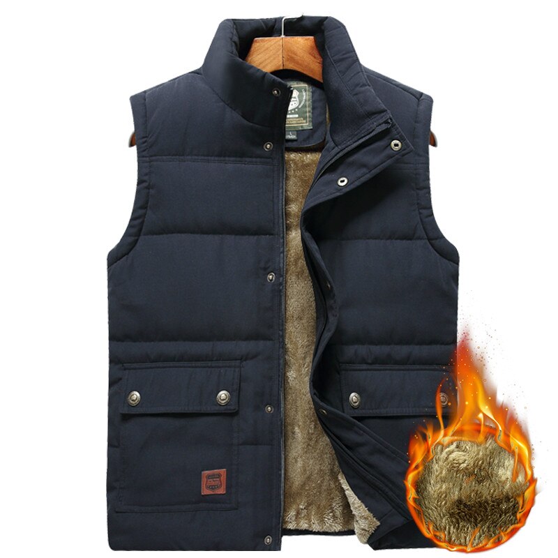 Men's Large Size Clothing Winter Vest Jackets Sleeveless Coat 2023 Fur Fashion Big Size 8xl Male Warm Waistcoat Fleece Vest Men