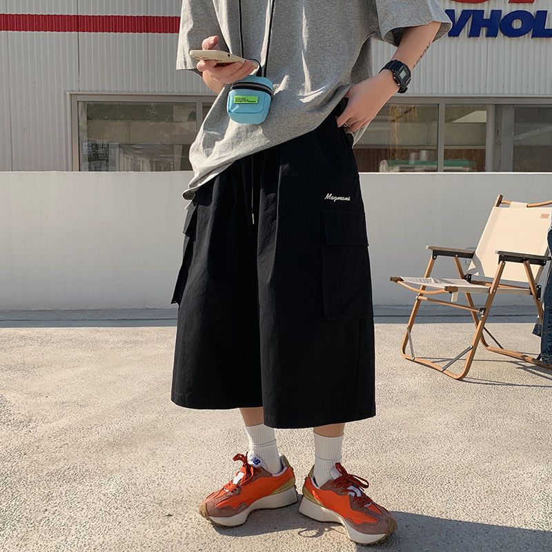 Wide Leg Shorts Men Short Oversize Vintage Men's Shorts for Summer Clothing Mens Sports Bermuda Running Workout Cargo Pants