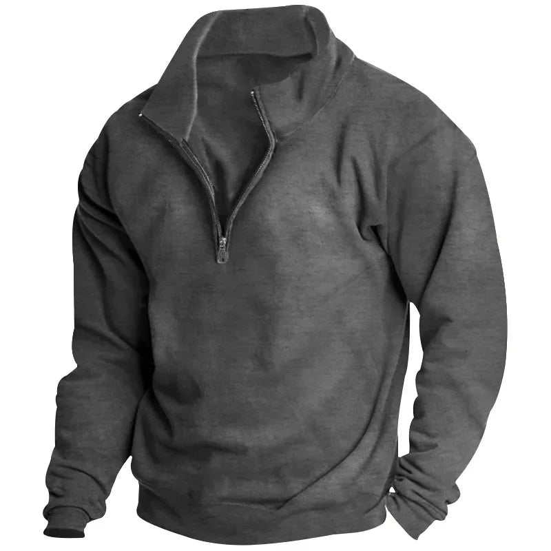 FORUWISH  - Quarter-Zip Pullover Tops Mens Turtleneck Fleece Sweatshirts Casual Warm Sweater Athletic Running Sports Hoodie Shirts