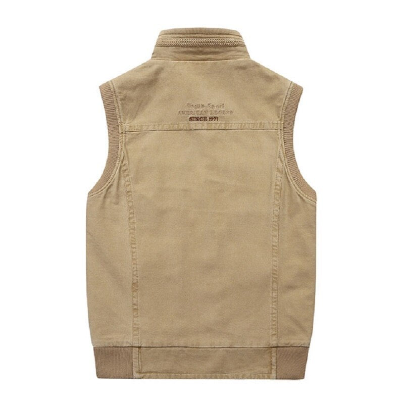 Plus Big Size 6XL 7XL 8XL Brand Clothing Autumn Mens Vests Sleeveless Jacket Cotton Casual Multi Pocket Vest Male Waistcoat Coat