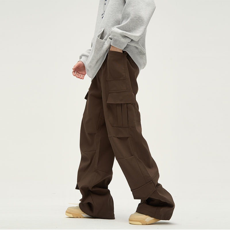 2023 style, senior sense, American cargo pants, men's ins, China-Chic casual high street trousers, lovers' pants calca men