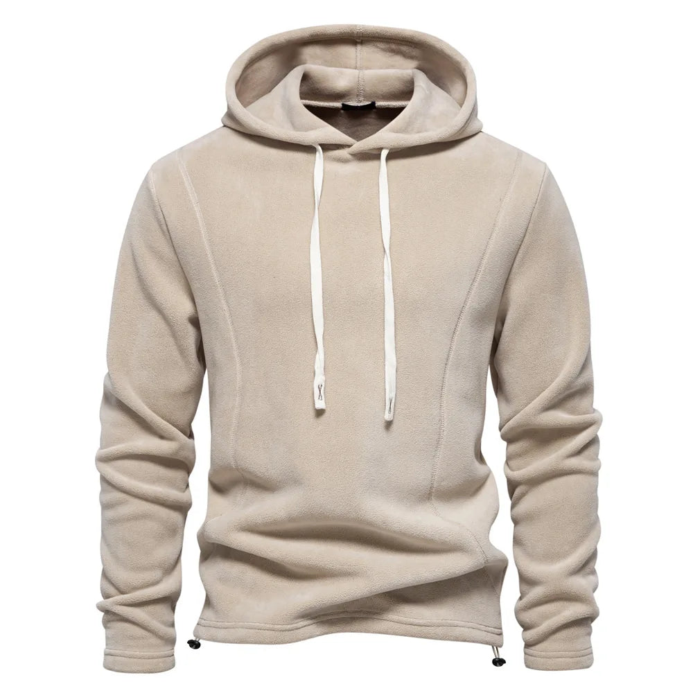 FORUWISH  -  New Mens Autumn Winter Solid Fleece Hooded High Quality Warm Casual Drawstring Loose Pullover Fashion Men Women Sweatshirt top