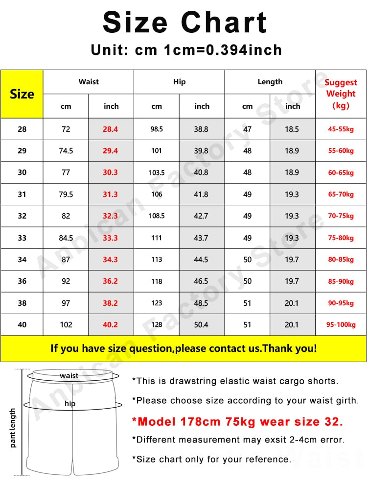 Summer Multi-Pockets Cargo Shorts Men Solid Military Stretch Cotton Casual Bermuda Shorts Male Straight Loose Work Short Pants