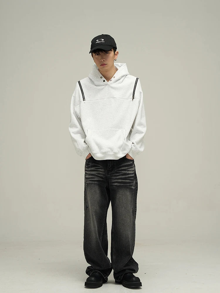 American Jeans Male China-Chic Design Sense Small Crowd High Street Ruffian Handsome High-class Pants Lovers Streetwear