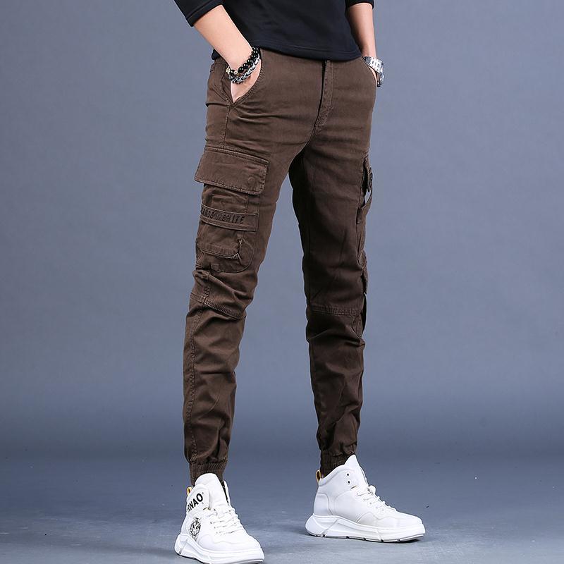 2023 Autumn Winter Cargo Pants Men Streetwear Hip Hop Pants Mens Joggers Pants Casual High Waist Men's Fashion Trousers F224