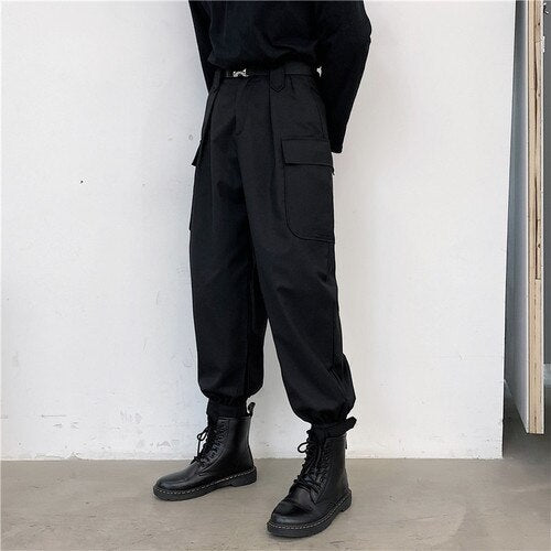 Men'S Cargo Pants Tooling Pant Men's Vintage Loose Wide Leg Streetwear Casual Hip-hop Micro-Stretch Mid-Rise Cotton Trousers B48