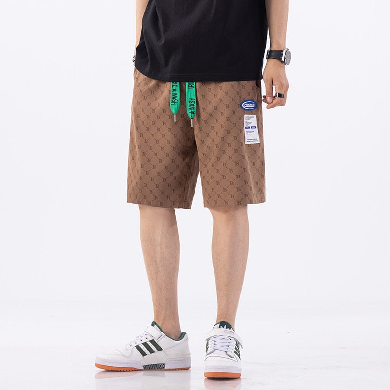 2023 Summer Men's Thin Casual Oversize Shorts Y2K Streetwear Ice Silk Fashion Short Pants Big Size Plus Classic Bermuda Male 7XL