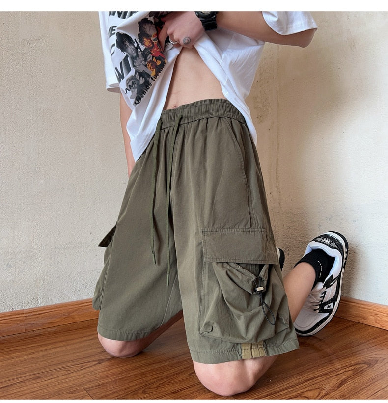 Wide Leg Shorts Men Short Oversize Vintage Men's Shorts for Summer Clothing Mens Sports Bermuda Running Workout Cargo Pants