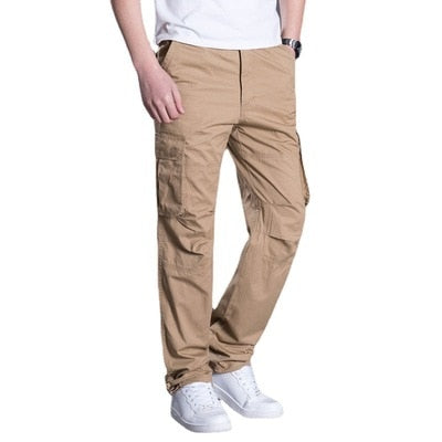 Men's Cargo Pants Mens Casual Multi Pockets Military Large Size Tactical Pants Men Outwear Army Straight Winter Pants Trousers