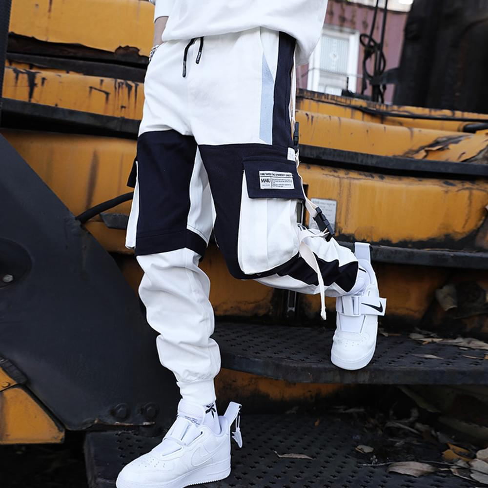 Hip Hop Cargo Pants Harem Joggers Trousers Men Women Ribbons Pockets Streetwear Summer Casual Loose Sweatpant Men's Clothing