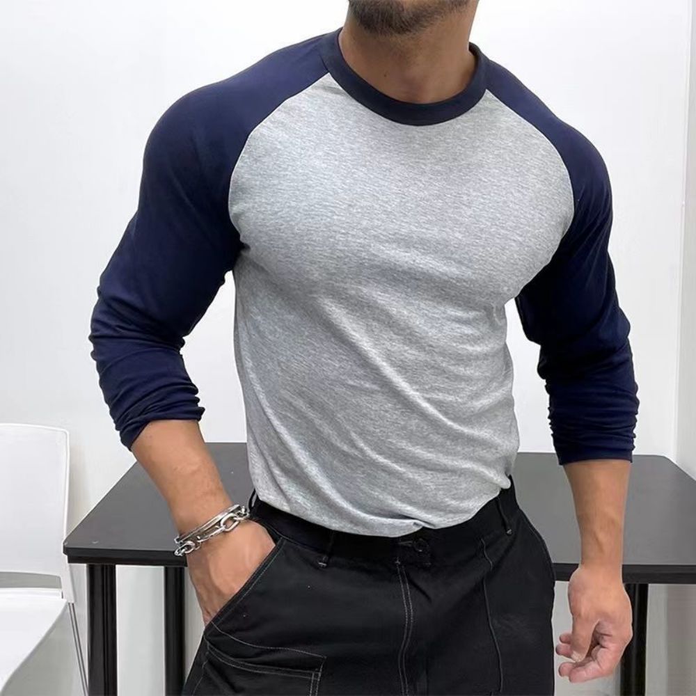 2023 Autumn Winter Long Sleeve T Shirt Men Muti Color O Neck 100% Cotton Male Female Casual Slim Fit Raglan Clothes Tees Tops