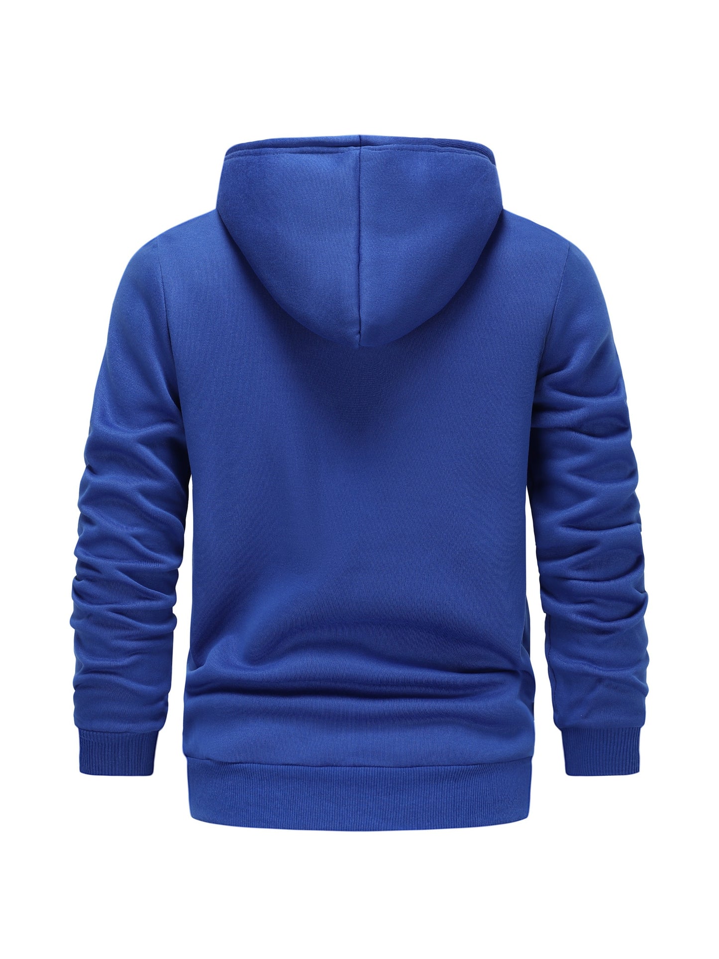 Long Sleeve Men's Casual Hoodie with Kangaroo Pocket, Drawstring and Zipper