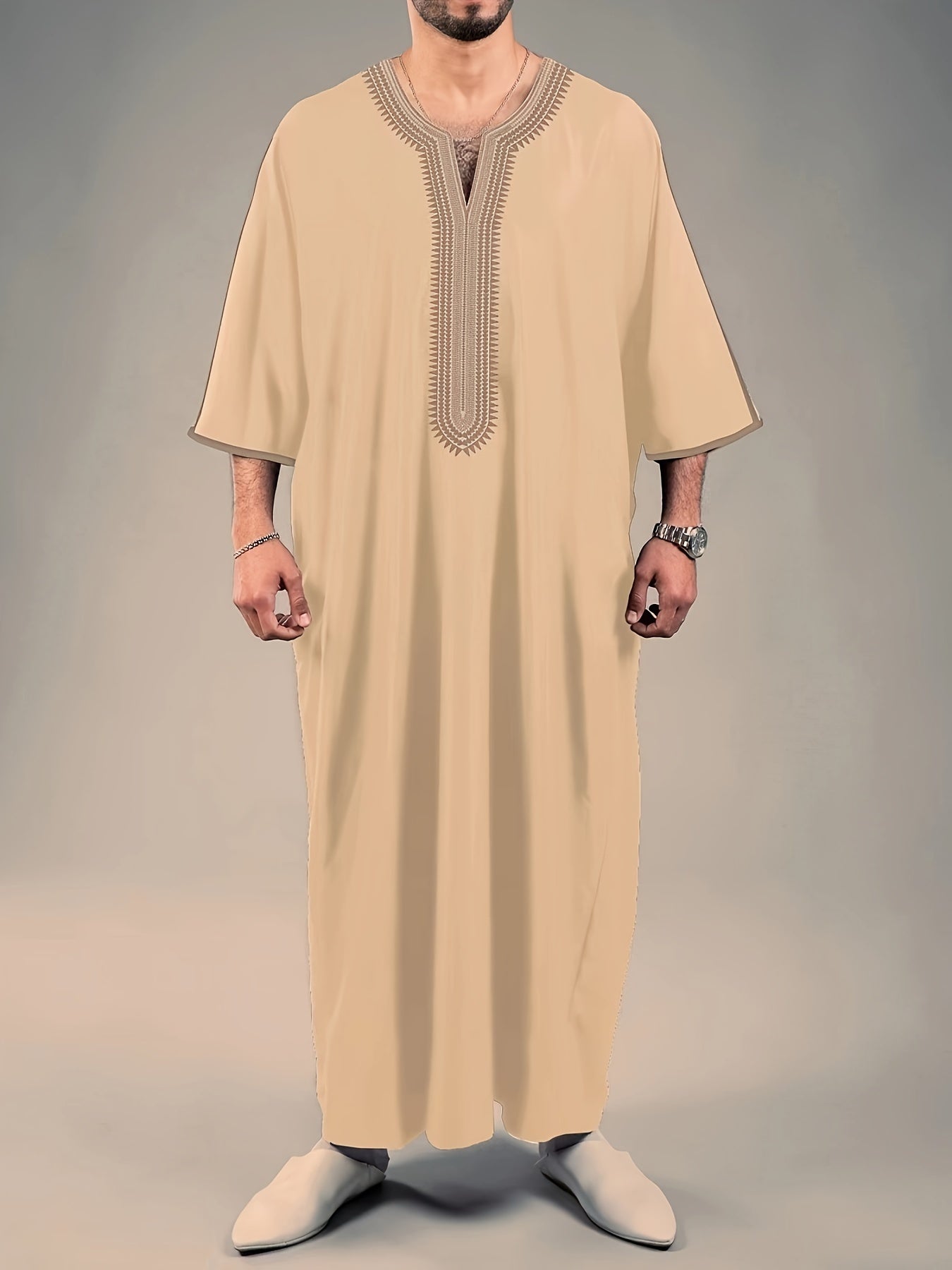 Eid Al-Adha Men's Thobe Kaftan Costume, Kandoura For Men, Moroccan Thobes, Kaftan Clothes, Eid Al-Adha