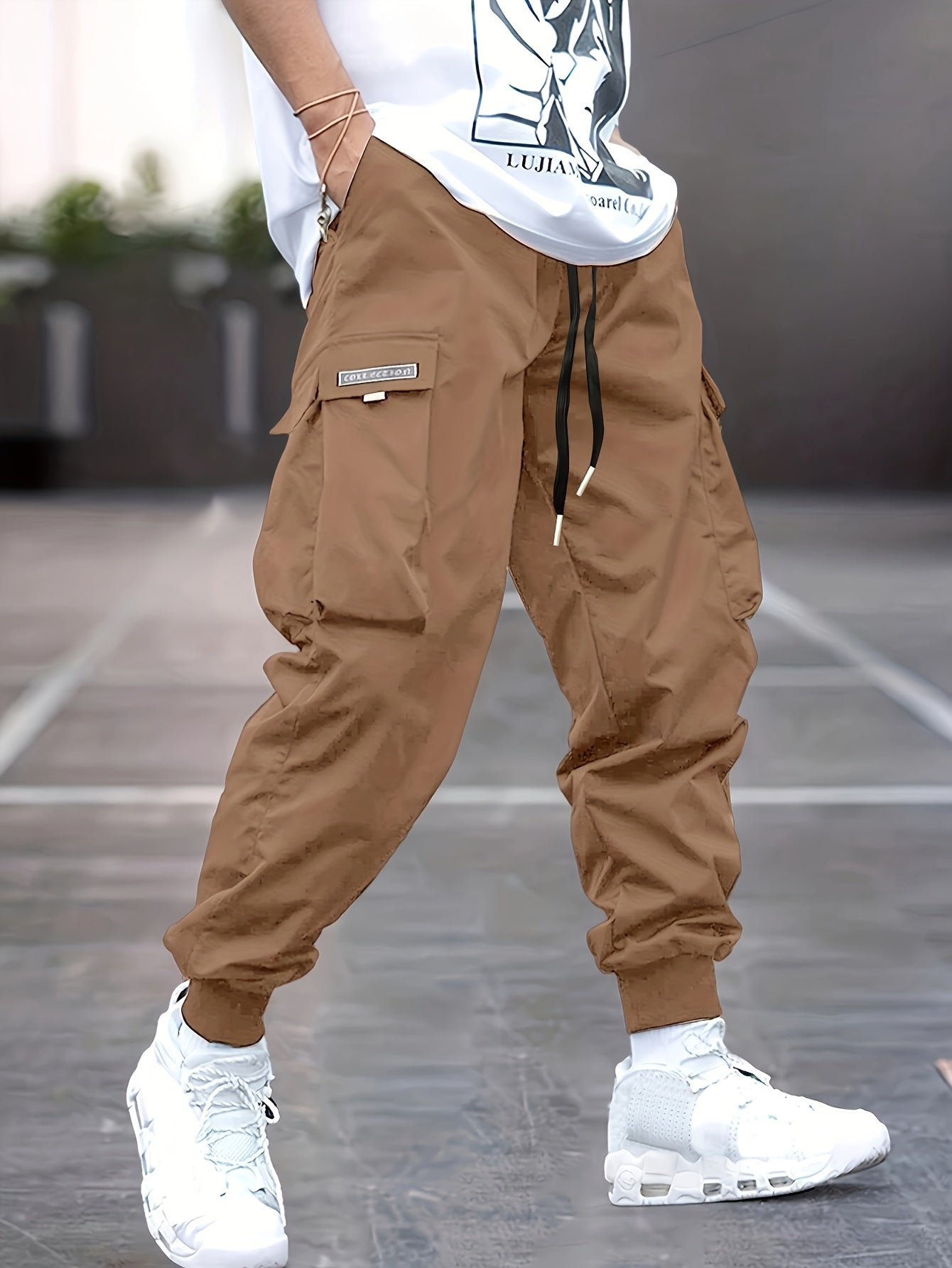 Men's Cargo Pants - Trendy Casual Outfit for Spring and Autumn with Multiple Pockets and Versatile Style