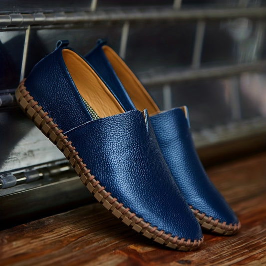 Men's Elegant Loafers - Spring/Summer Comfort | Superfine Fiber Leather, Non-Slip and Breathable Slip-On Shoes for Casual or Formal Wear