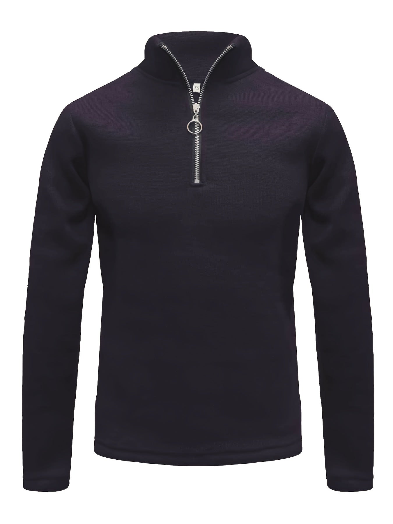 Men's Stylish Half-Zip Stand Collar Solid Sweatshirt - Active Sweatshirts for Spring and Fall - Long Sleeve, Comfortable, Versatile Tops for Casual Wear