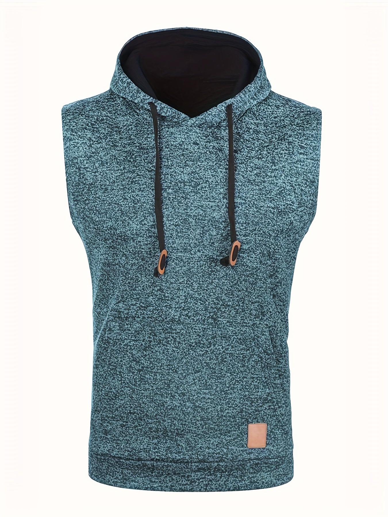 Elegant Hooded Mid Stretch Vest, Men's Casual Vintage Style Sleeveless Sweater Vest For Fall Winter