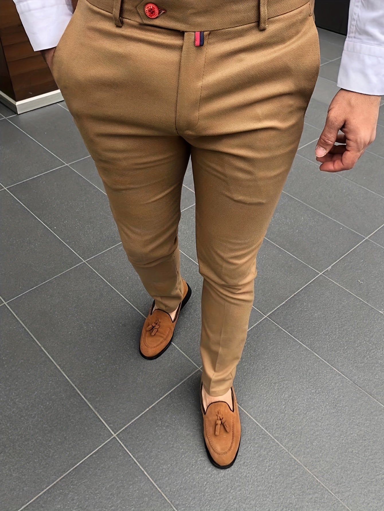 Timeless Slim Fit Elegant Dress Pants - Soft Slightly Stretch Fabric, Classic Design, Semi-Formal Solid Colors, Four-Season Versatility, Business Banquet Party Essential, Old Money Style, Comfortable Wear for Men