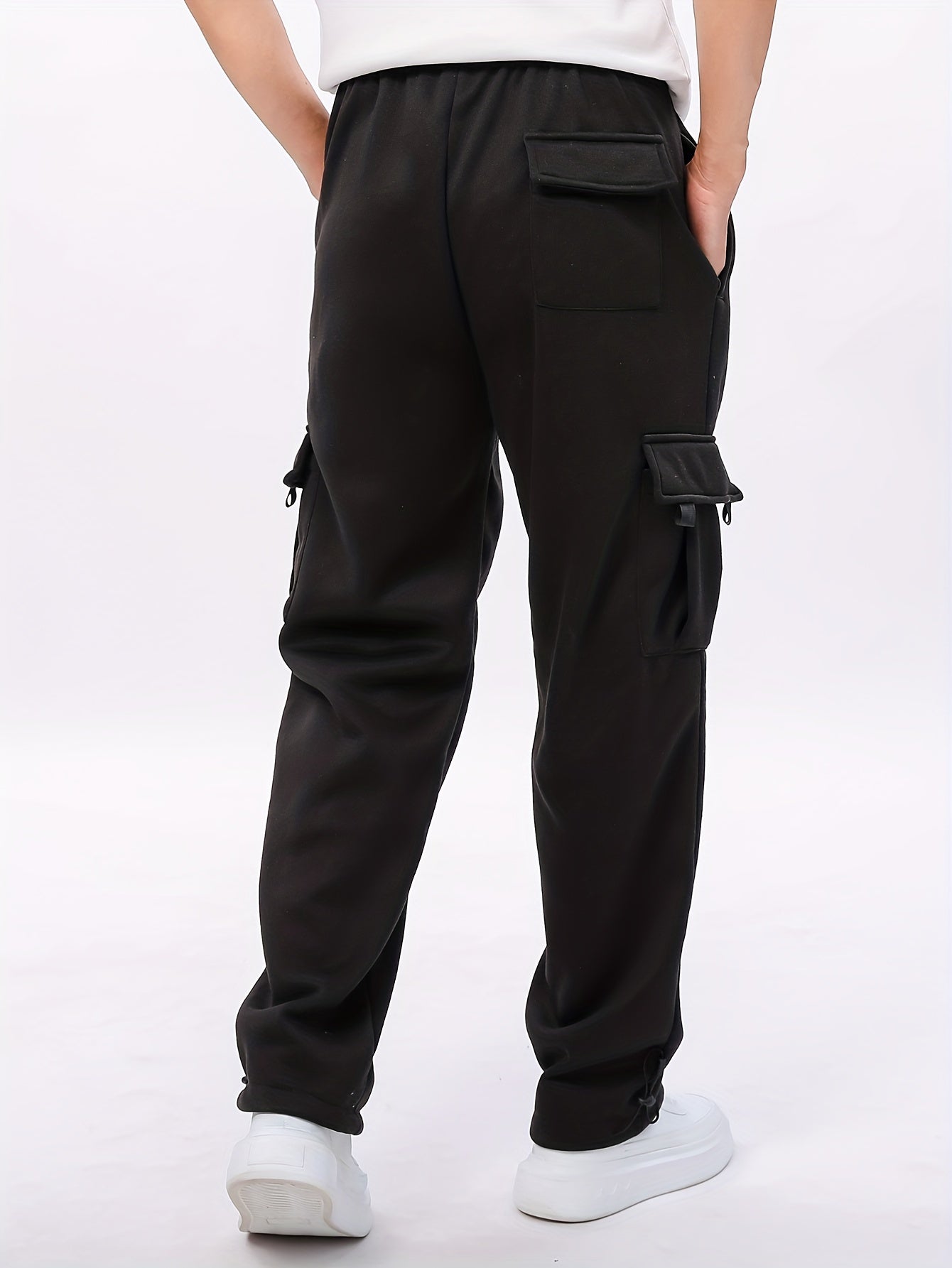 Mens Comfortable & Stylish Cargo Jogger Pants - Spacious Multi Pockets for Everyday Fashion & Sports Lounge Wear