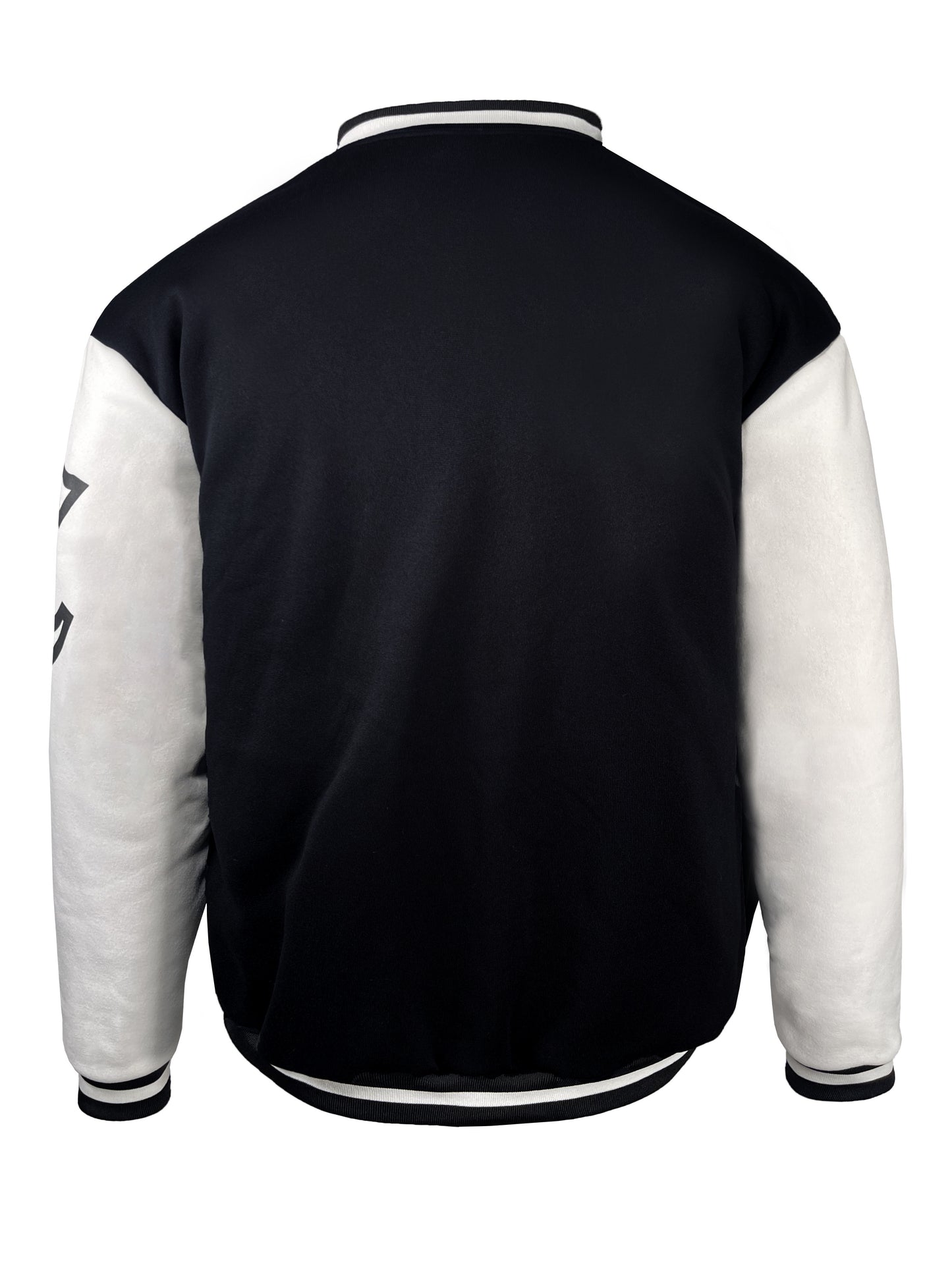 Men's Casual Letter Print Color Block Varsity Jacket, Chic Style Baseball Collar Jacket