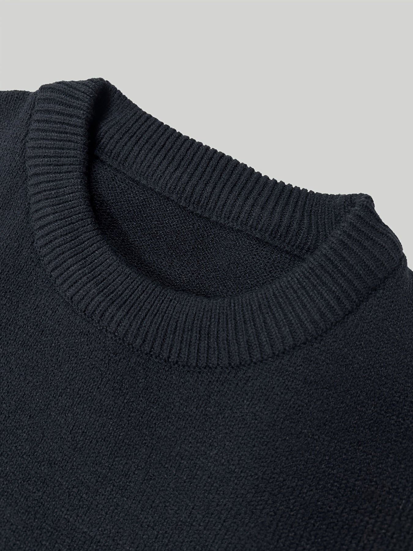 Men's Casual Color Block Sweater - Cozy Knit Pullover for Fall/Winter, Round Neck, Machine Washable, for Autumn, Spring