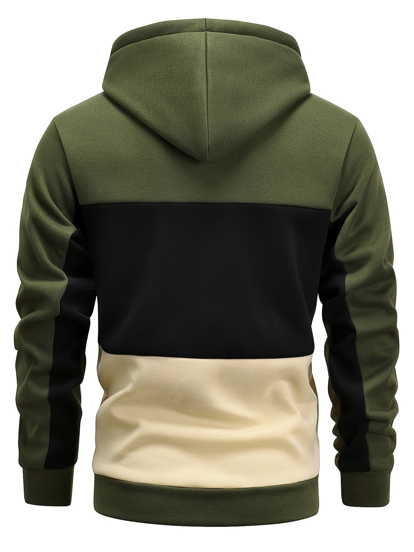 FORUWISH  -  Stylish Men's Color Block Pullover Hoodie with Graphic Design - Kangaroo Pocket Streetwear Perfect for Winter and Fall, Great Gift Idea