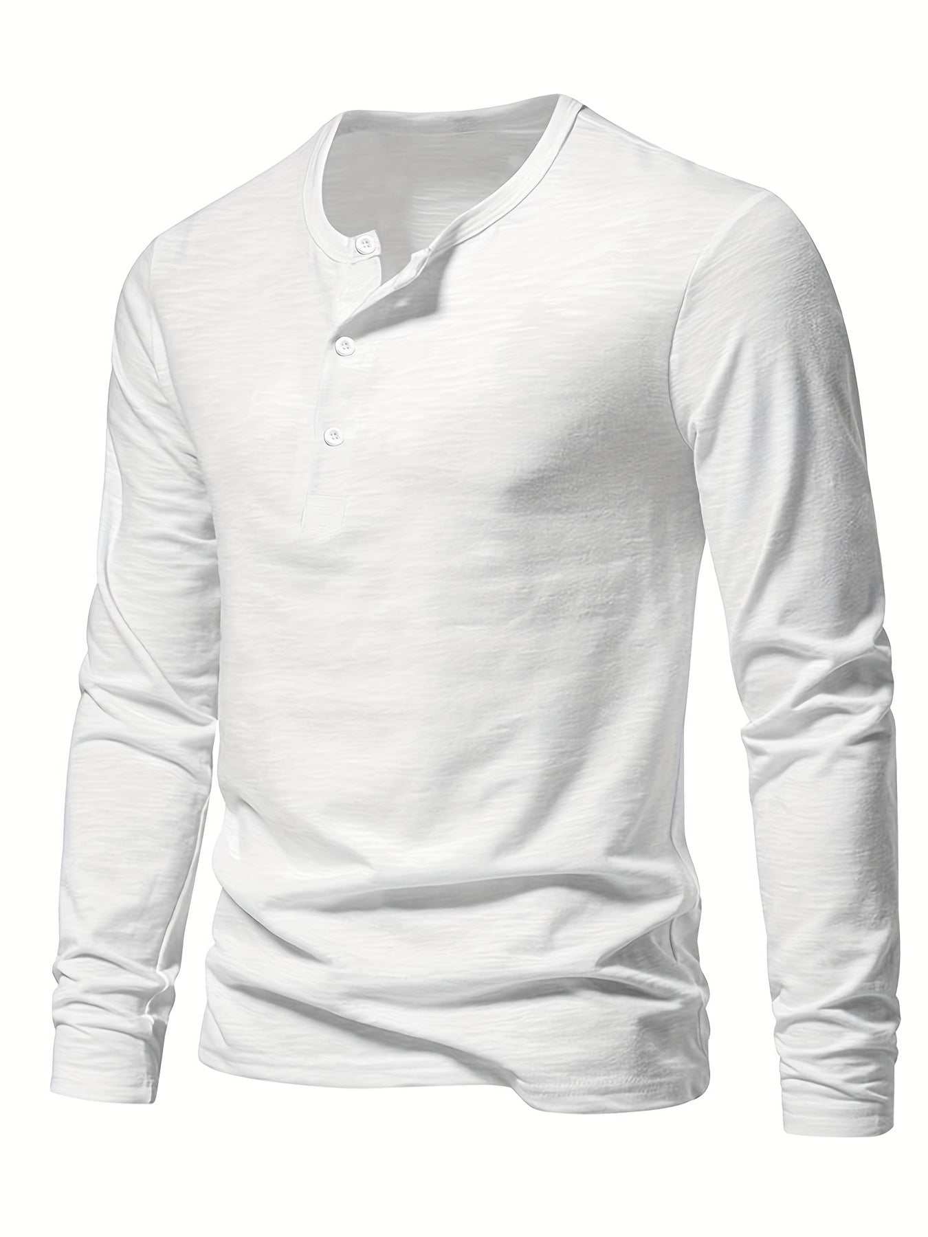 FORUWISH  -  Premium Mens Long Sleeve Henley T-Shirt - Stylish Casual Wear for Spring & Fall - Comfortable & Versatile for Outdoor & Indoor Adventures