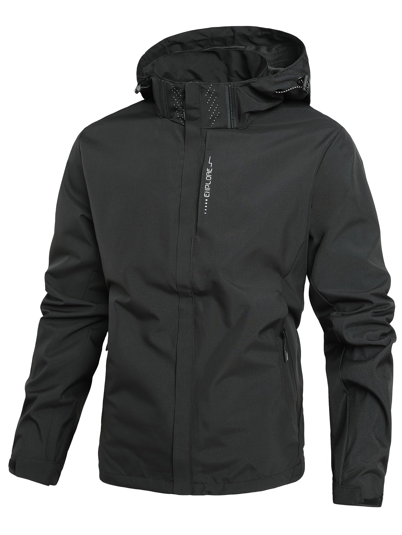 Mens Ultra-Lightweight Waterproof Rain Jacket - Sealed Hooded Shell for Outdoor Adventures - Durable Hiking Windbreaker, All-Weather Protection, Ideal for Travelers & Enthusiasts