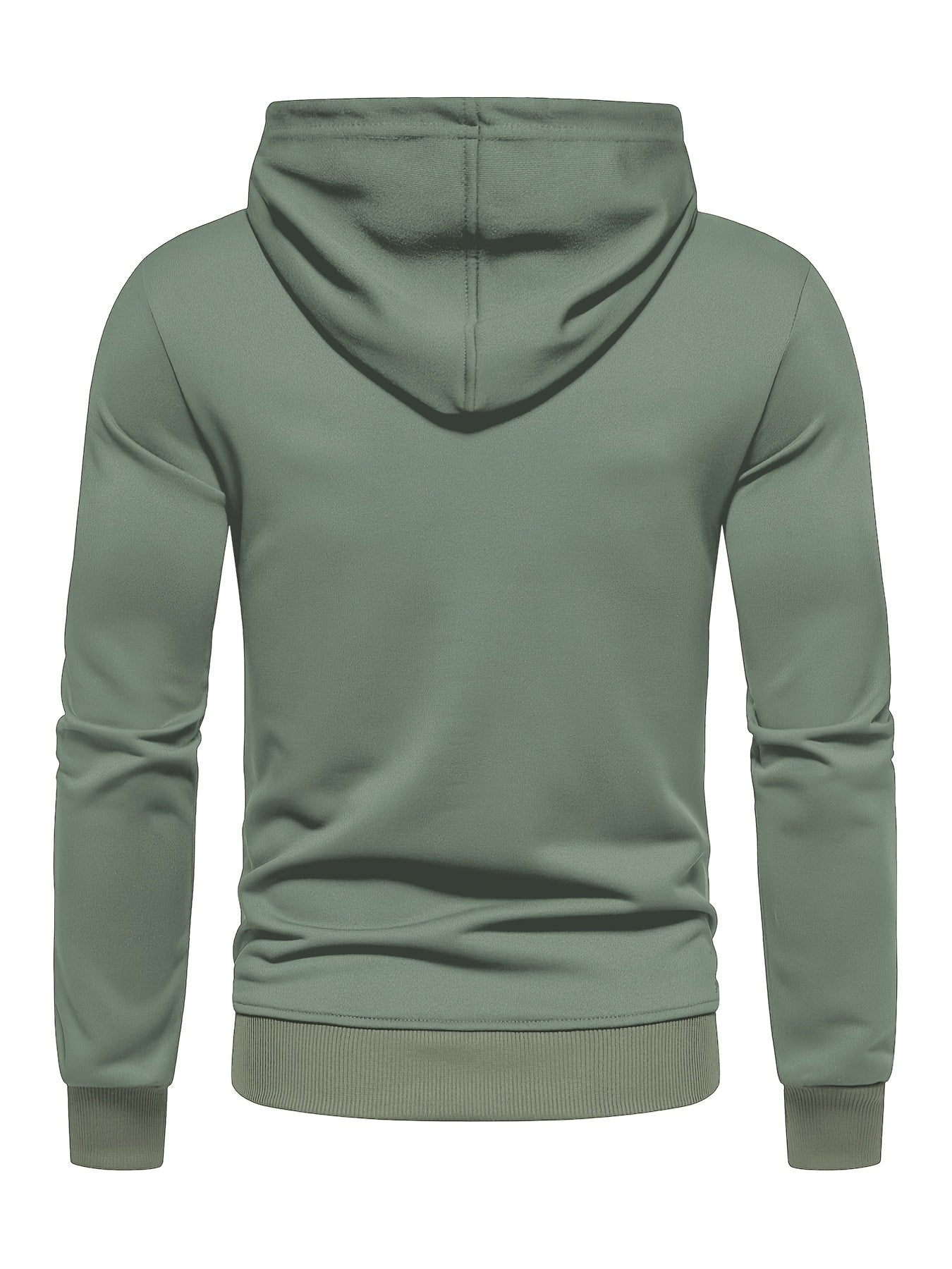 Mens Fashionable Solid Hoodie Sweatshirt - Athletic Street Style with Kangaroo Pocket - Warm & Versatile for Outdoor Sports, Autumn & Winter Wear