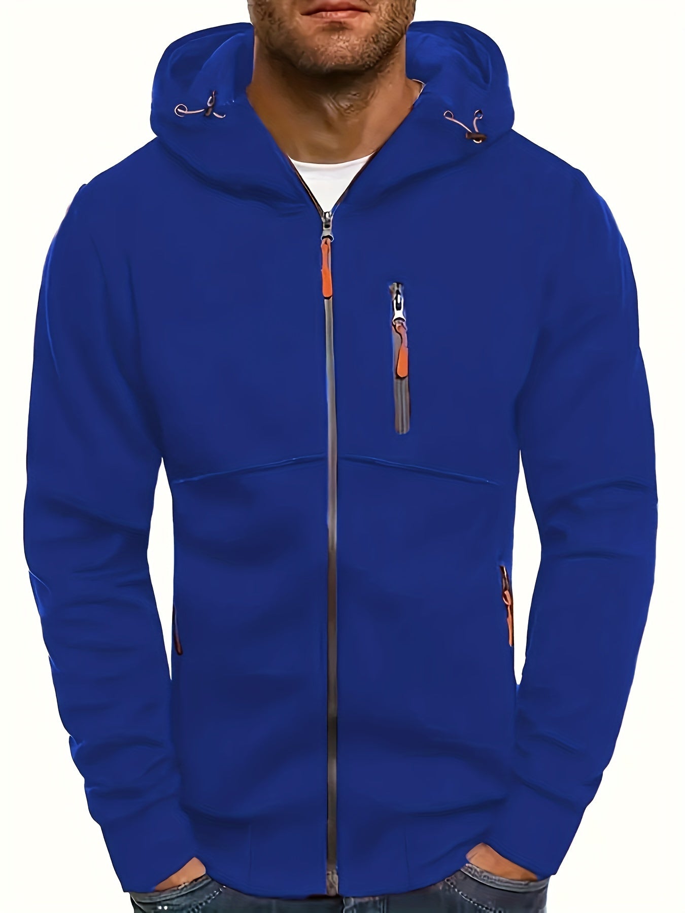 Stylish Slim Fit Hoodie - Fashion Hoodies with Long Sleeve, Lightweight, Zip Up, Kangaroo Pocket, and Comfortable Wear for Casual Occasions - Perfect for Men