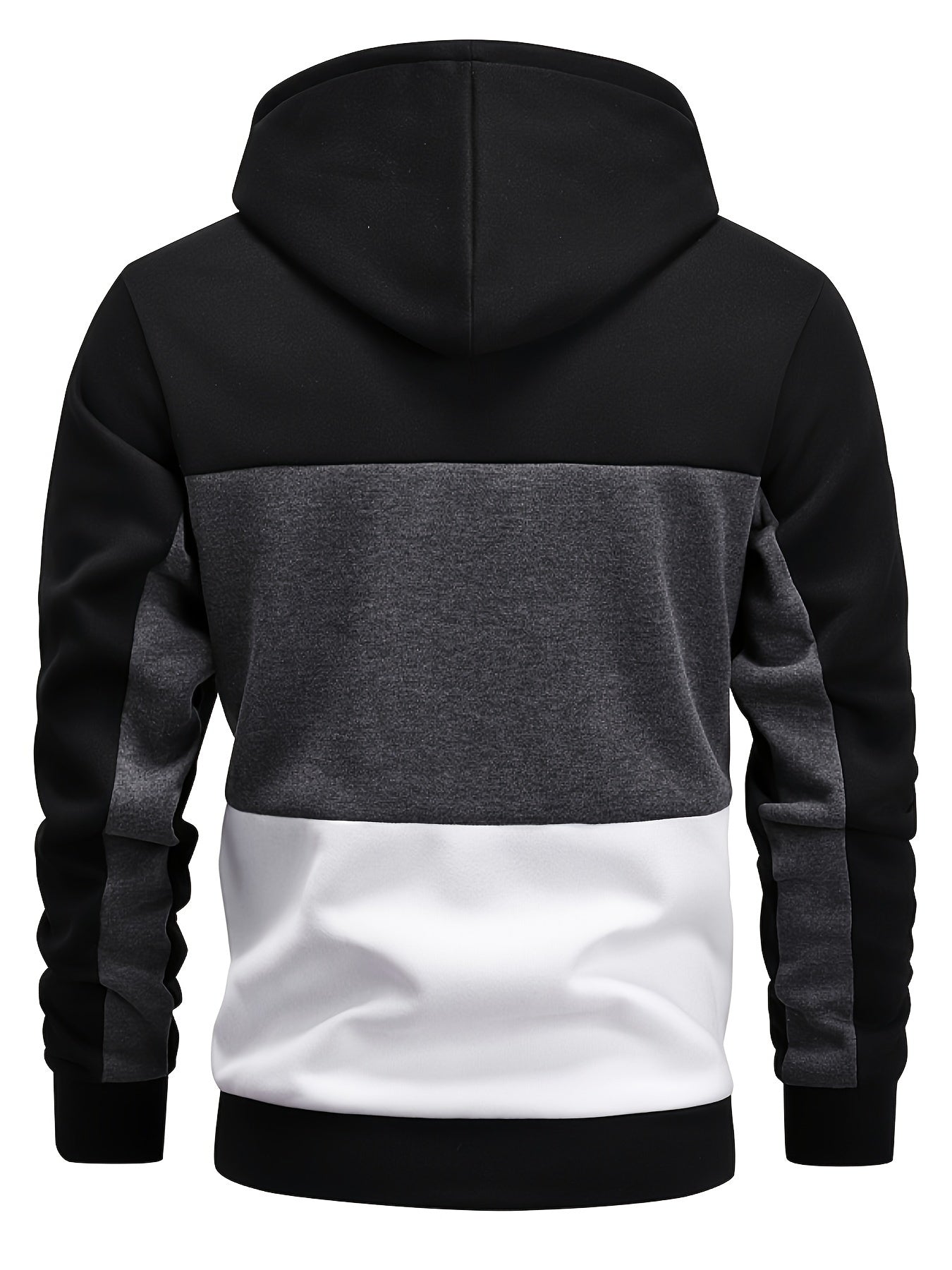 FORUWISH  -  Stylish Men's Color Block Pullover Hoodie with Graphic Design - Kangaroo Pocket Streetwear Perfect for Winter and Fall, Great Gift Idea