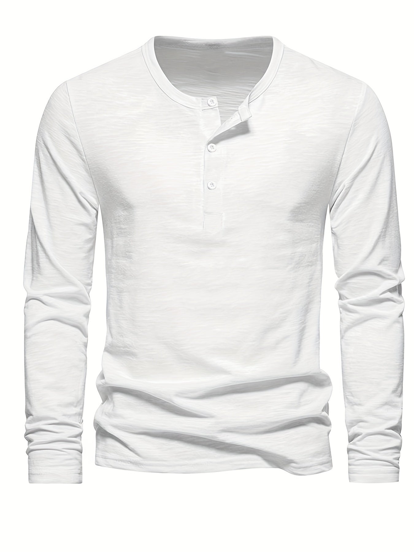 FORUWISH  -  Premium Mens Long Sleeve Henley T-Shirt - Stylish Casual Wear for Spring & Fall - Comfortable & Versatile for Outdoor & Indoor Adventures