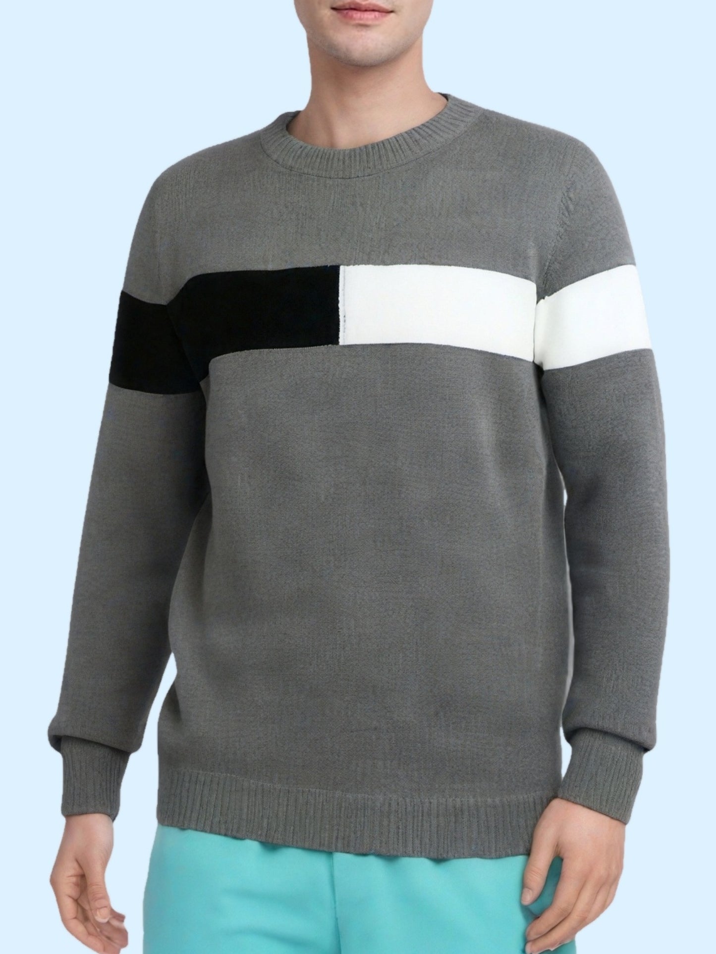 Men's Casual Pullover Knit Soft Sweater (Shirt Not Included)