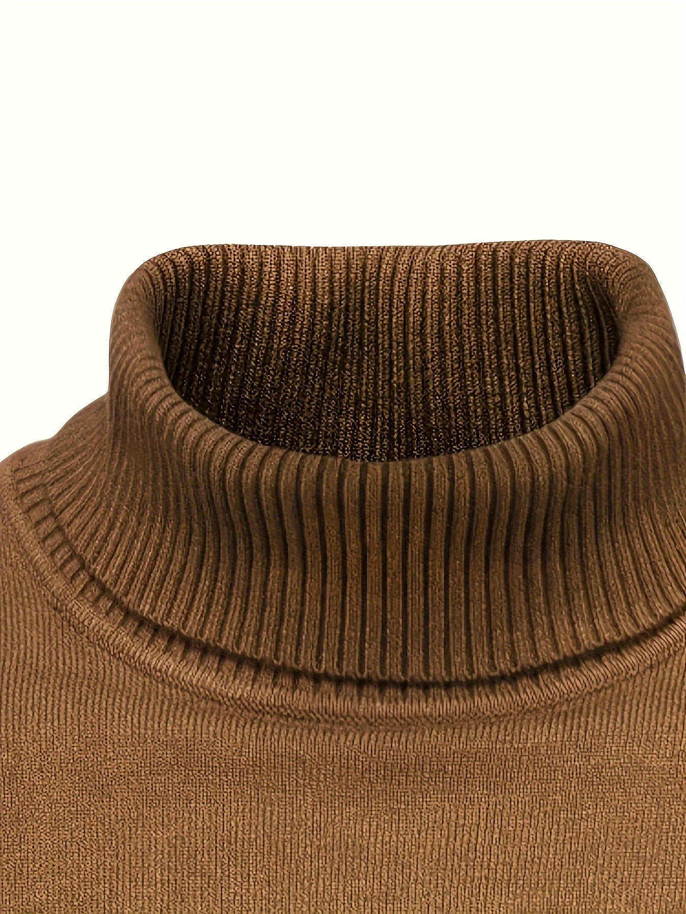 All Match Knitted Sweater, Men's Casual Warm Slightly Stretch Lapel Neck Pullover Sweater For Men Fall Winter