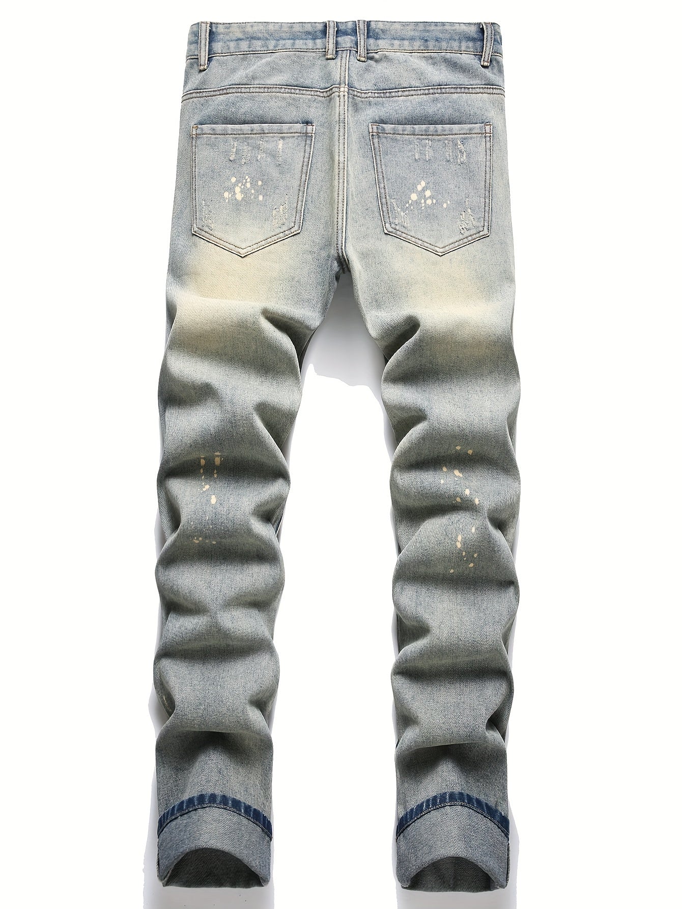 FORUWISH  -  Casual Men's Star Pattern Chic Jeans, Street Style Denim Pants