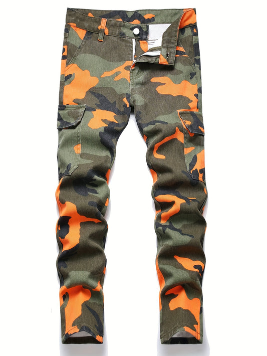 Casual Men's Camouflage Pattern Chic Street Style Denim Jeans Pants