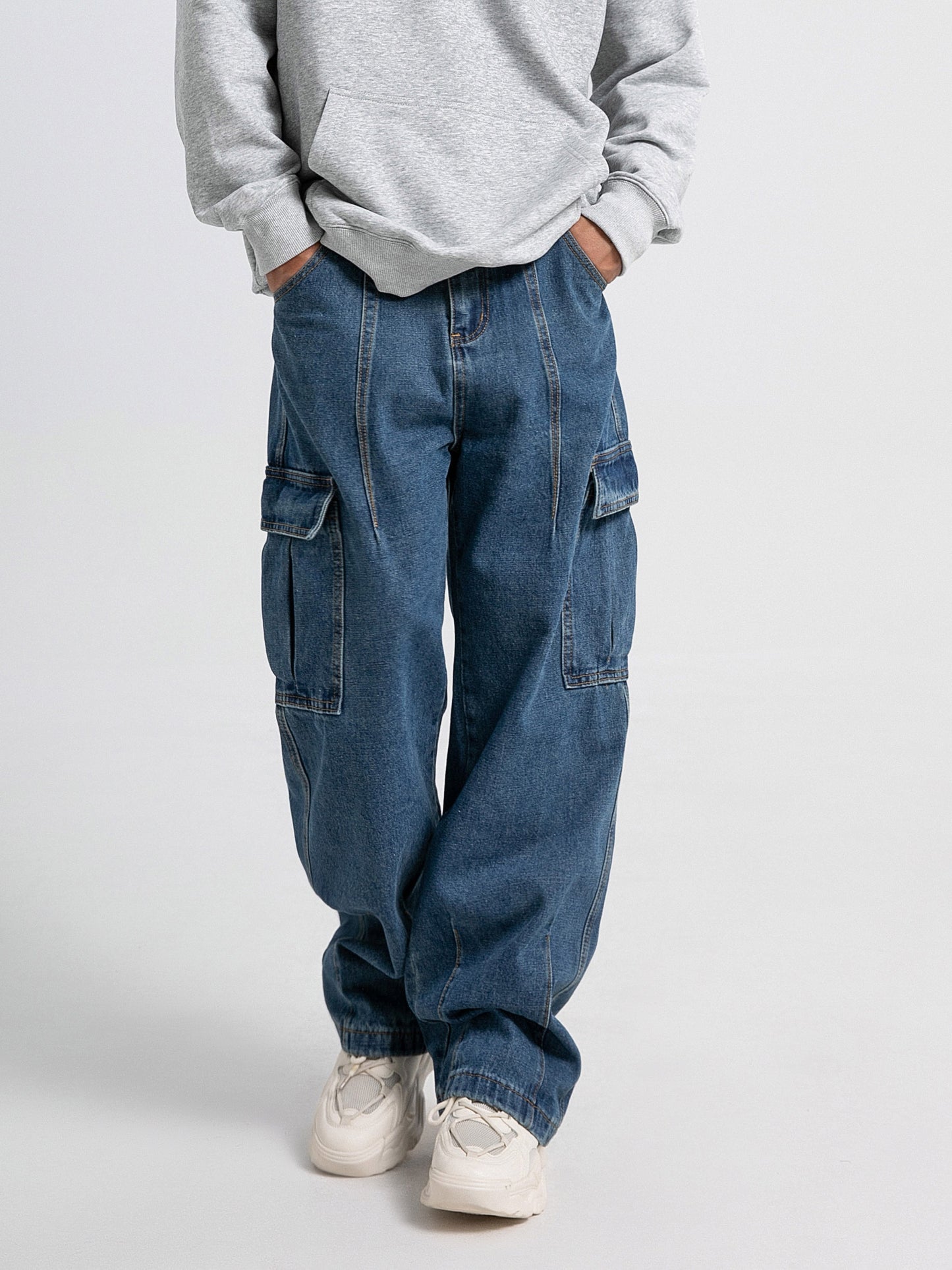 Relaxed Fit Wide Leg Denim Jeans - Soft, Breathable, Slimming, Retro Casual Workwear Pants for Men - Perfect for Hip-Hop Street Dance Gatherings, Everyday Wear, and Outdoor Activities