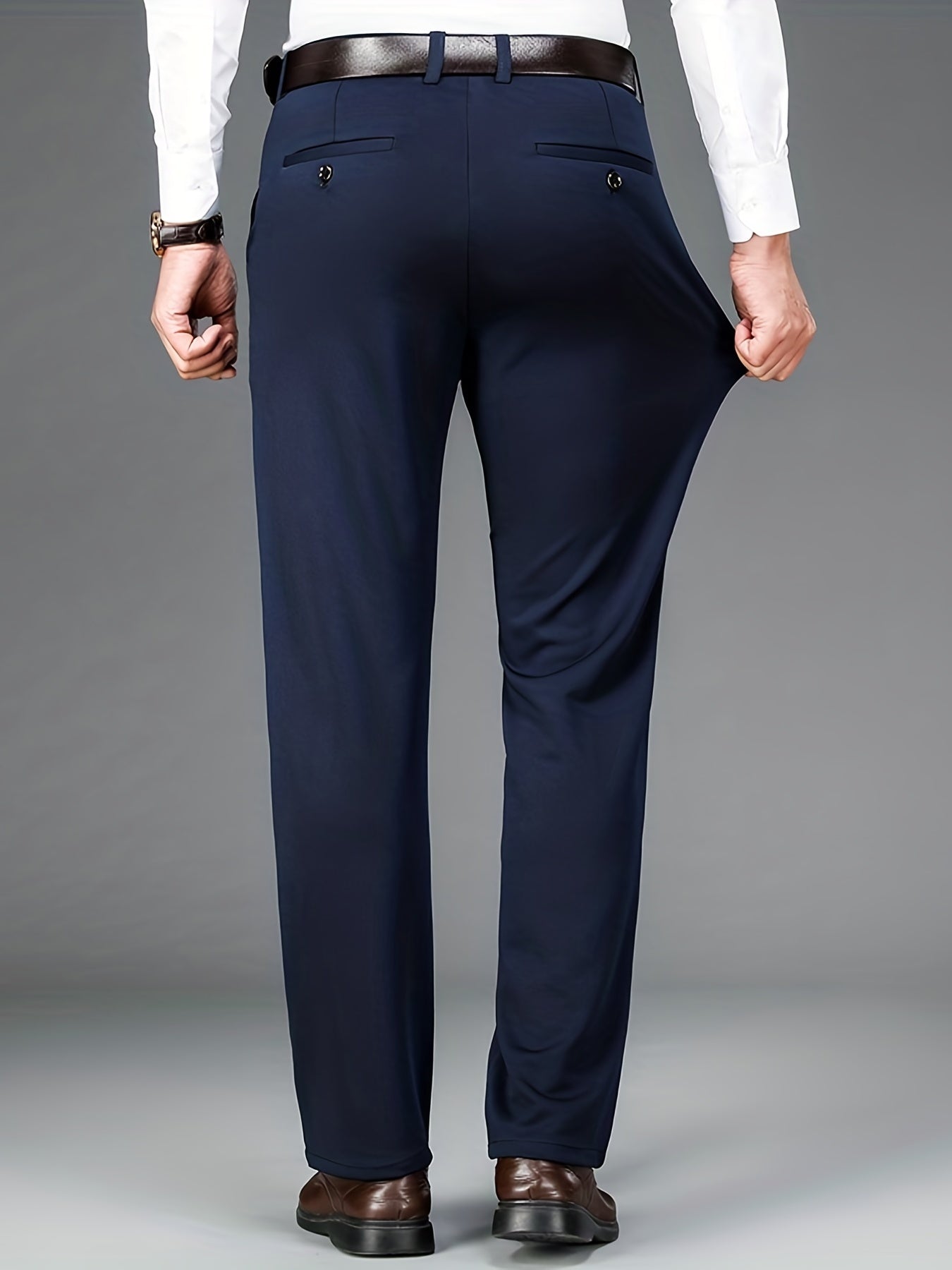 Elite Stretch Dress Pants - Classic Fit, Solid Colors, Slightly Stretchy, Breathable, Comfortable, Business Casual, Old Money Style, Perfect for Spring and Summer - Men's Formal Wear