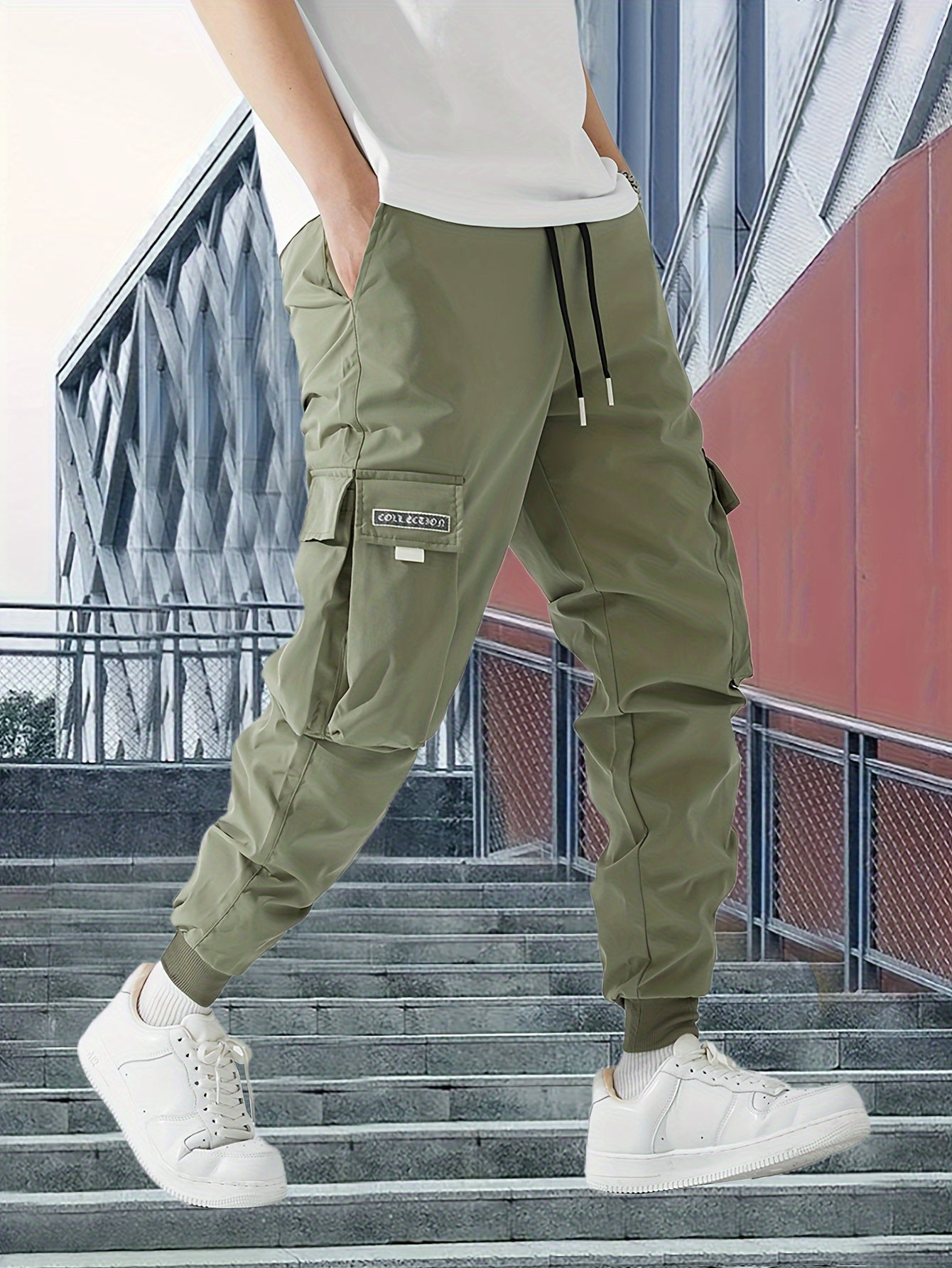 Men's Cargo Pants - Trendy Casual Outfit for Spring and Autumn with Multiple Pockets and Versatile Style