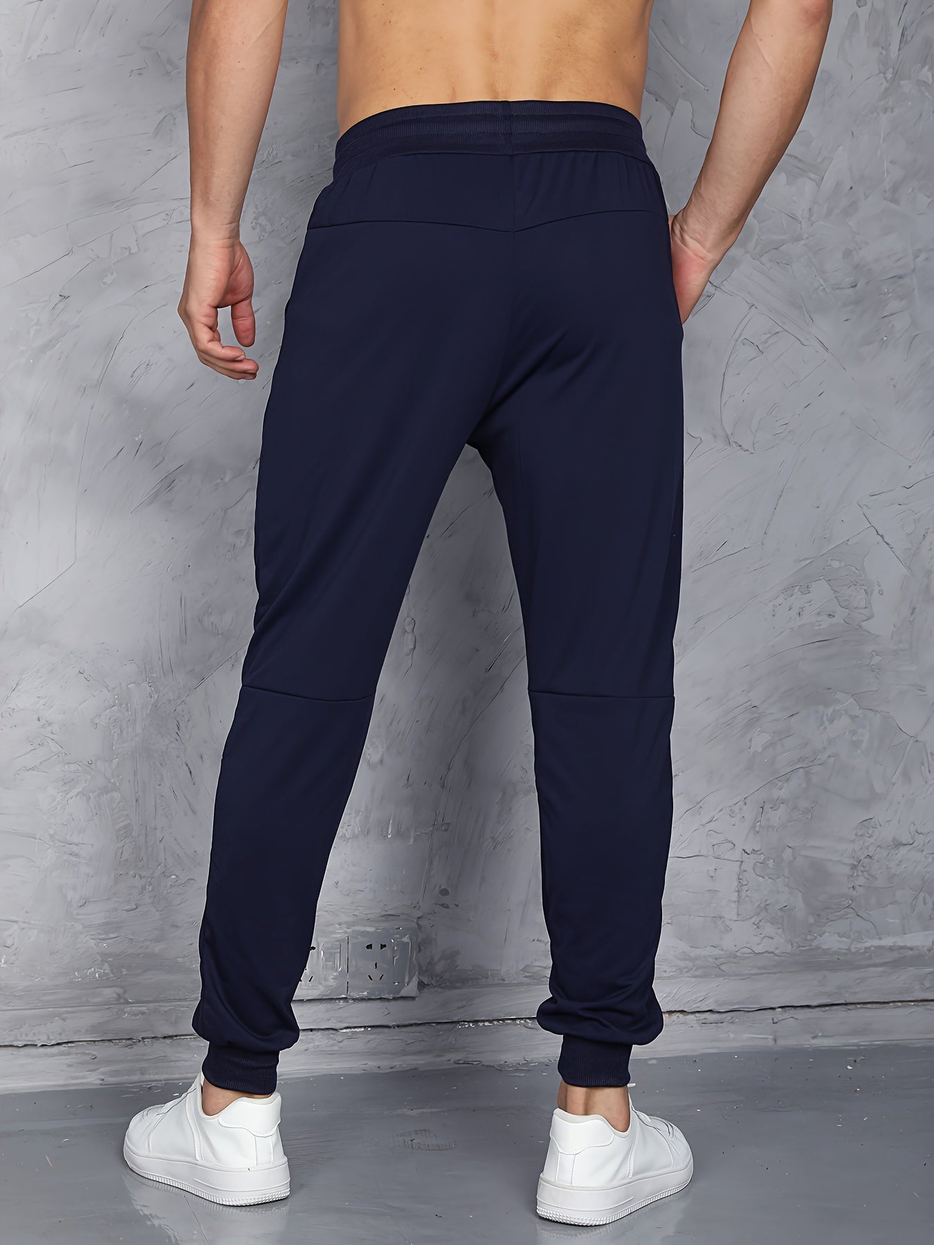 FORUWISH  -  Men's Casual And Chic Solid Slim Fit And Cuffed Sweatpants With Drawstring And Pockets, Versatile For Training Jogging Wear And Outdoors Activities