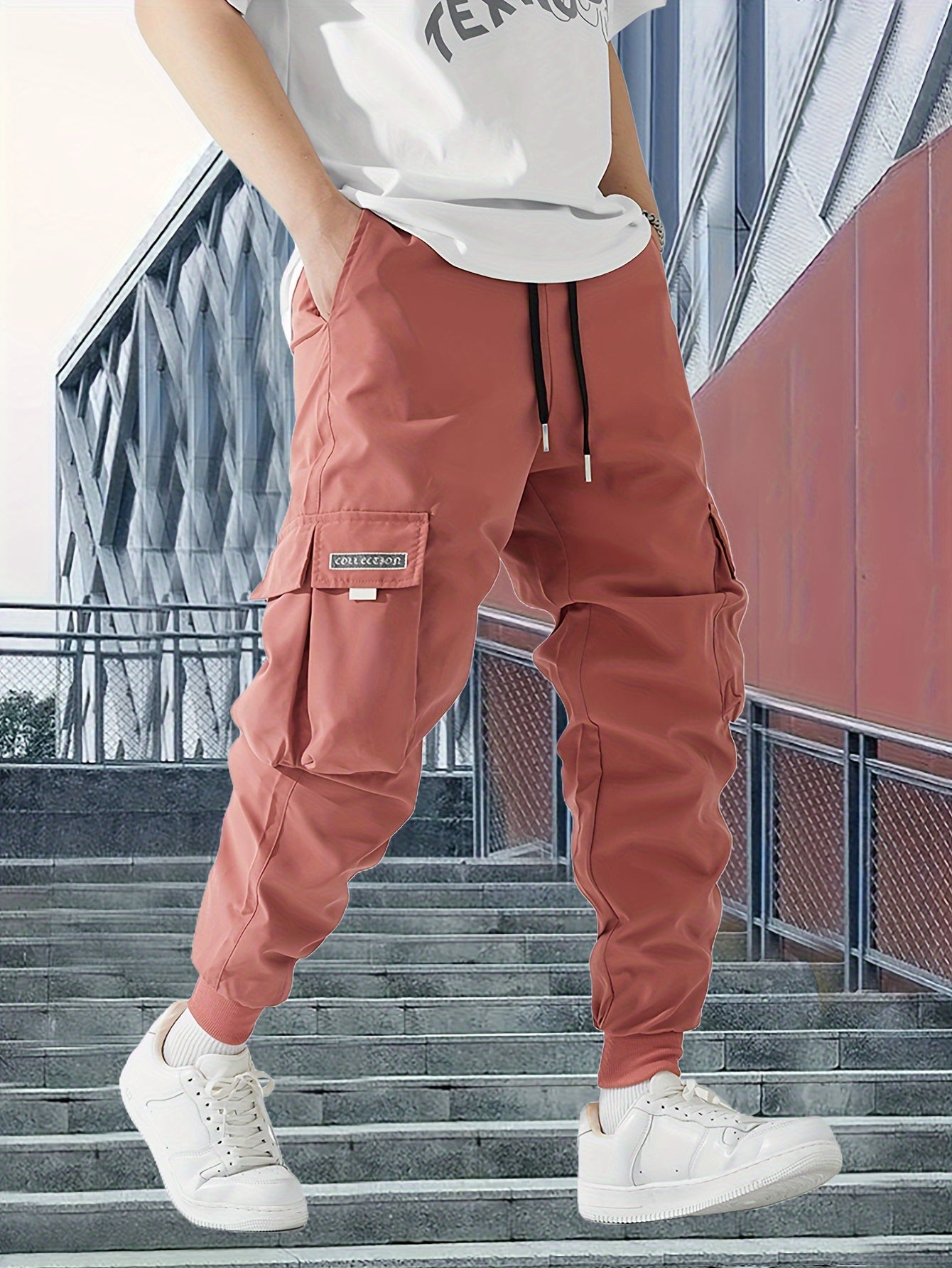 Men's Cargo Pants - Trendy Casual Outfit for Spring and Autumn with Multiple Pockets and Versatile Style