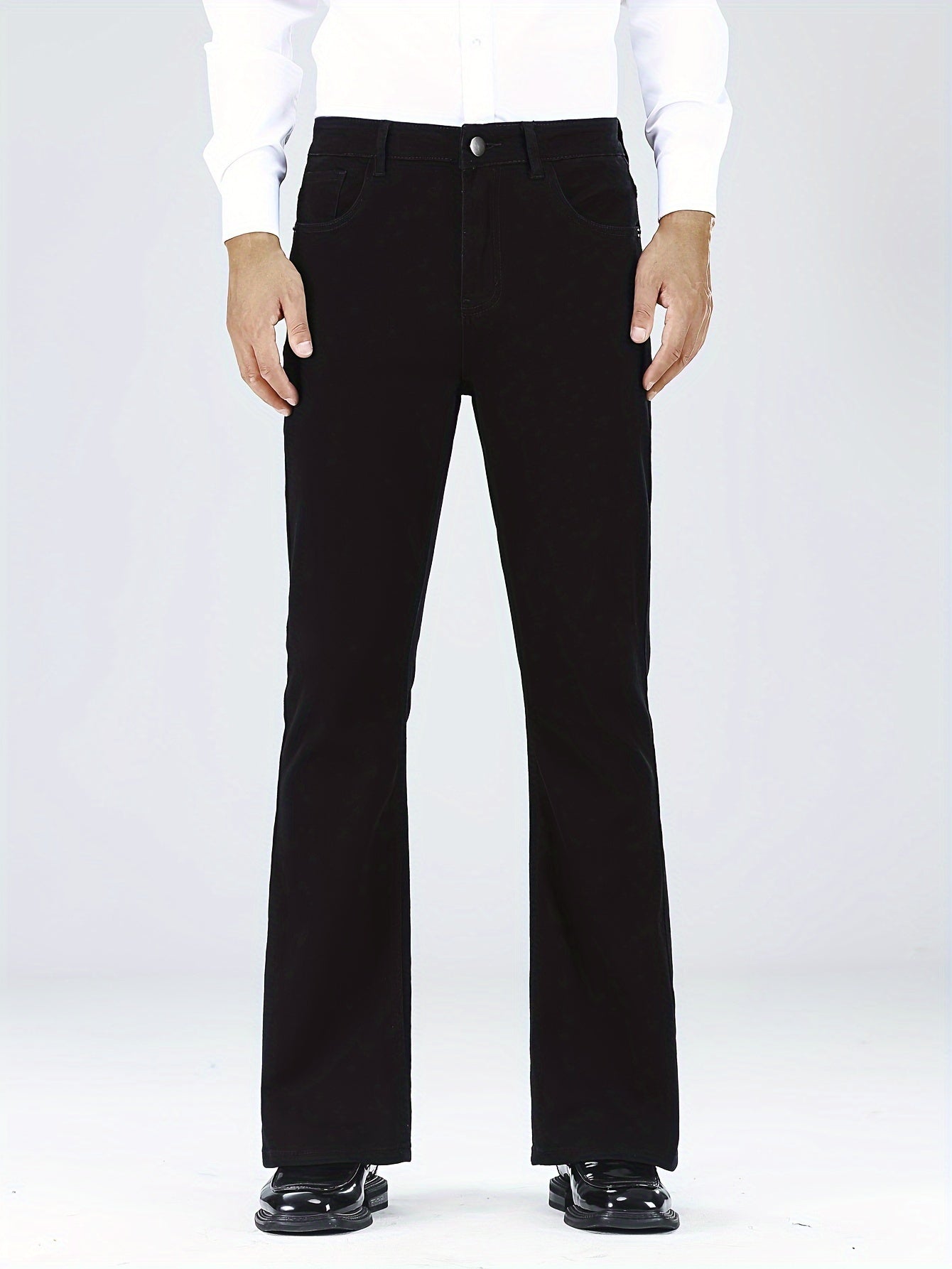 Mens Fashion-Forward Flared Denim Trousers - Street-Chic Style, Versatile All-Occasion Pants - Comfortable Casual Wear