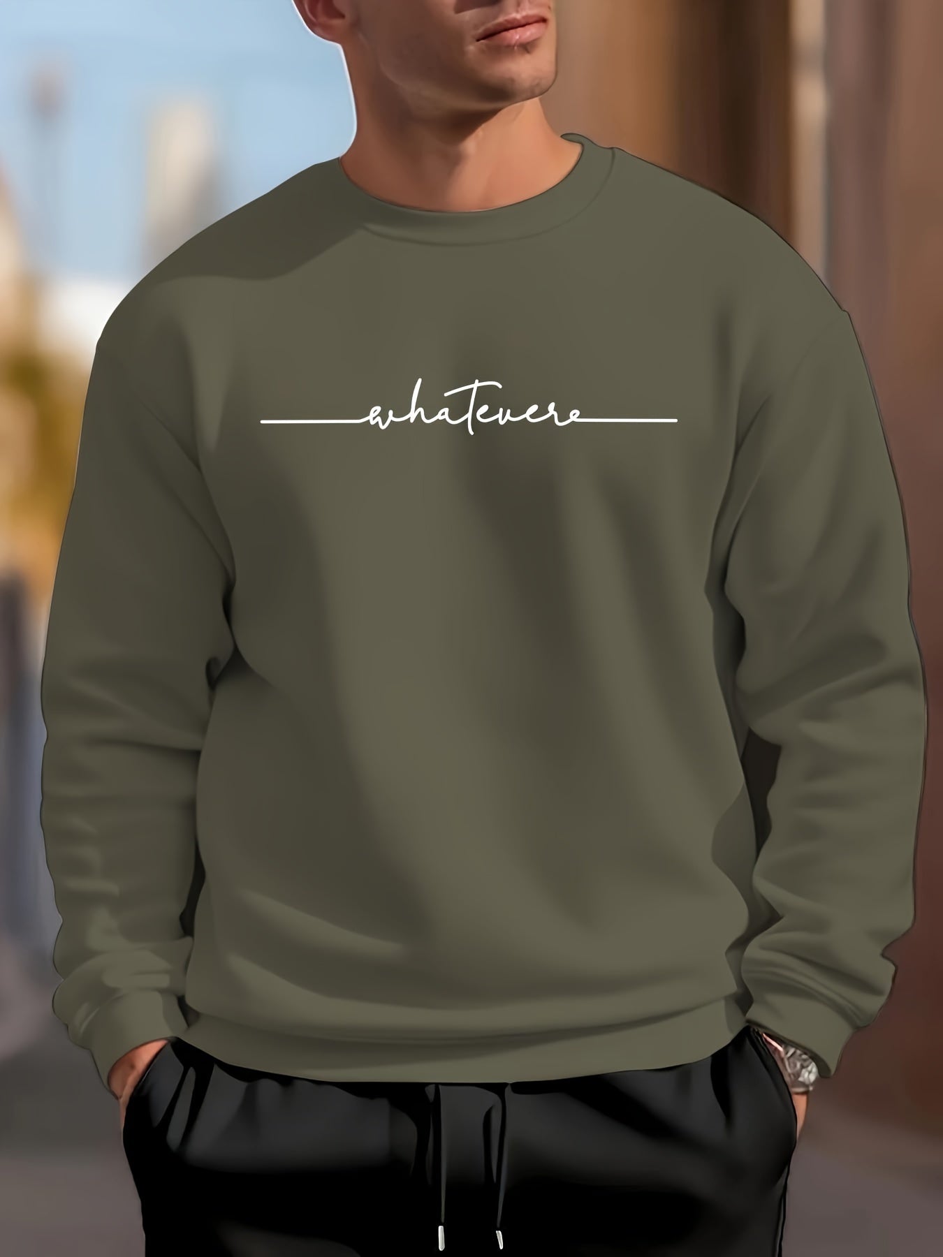 Stylish Letter Print Crew Neck Sweatshirt - Soft, Breathable, Long Sleeve, Pullover Design, Versatile Casual Top for Spring & Autumn, Outdoor Sports, Daily Wear - Comfy, Relaxed Fit, Easy Care