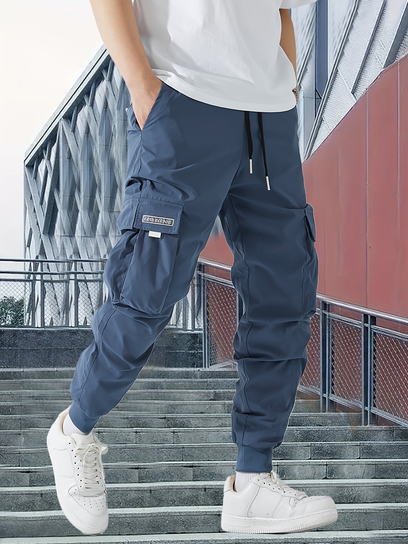 Men's Cargo Pants - Trendy Casual Outfit for Spring and Autumn with Multiple Pockets and Versatile Style