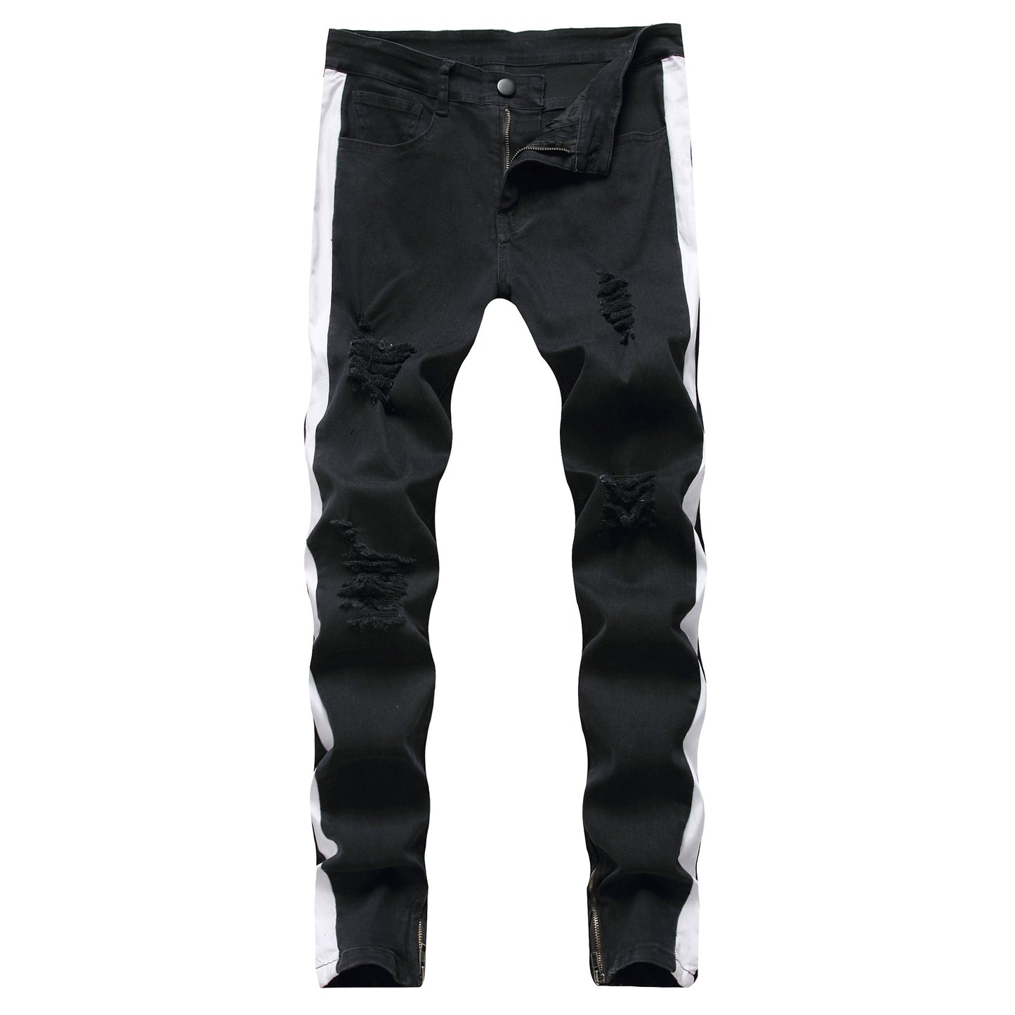 Foruwish - Beggar Jeans With Small Feet With Zipper