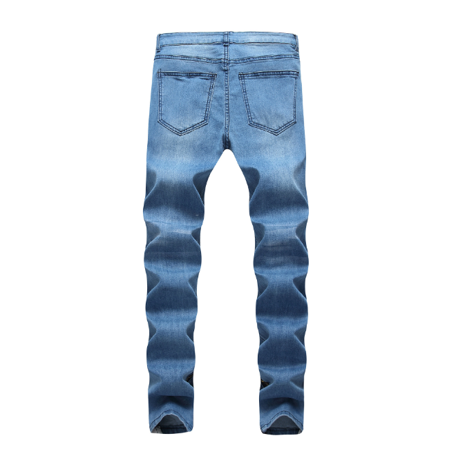 Foruwish - Beggar Jeans With Small Feet With Zipper